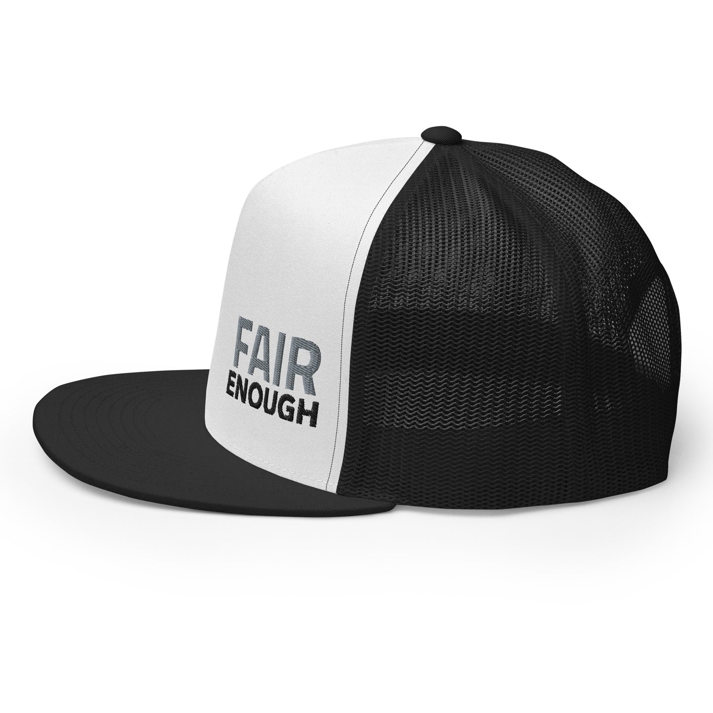 Fair Enough Trucker Hat(reverse grey)