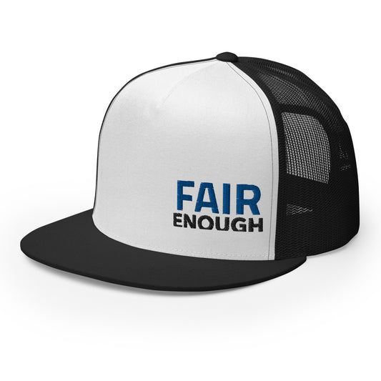 Fair Enough Trucker Hat(reverse blue)
