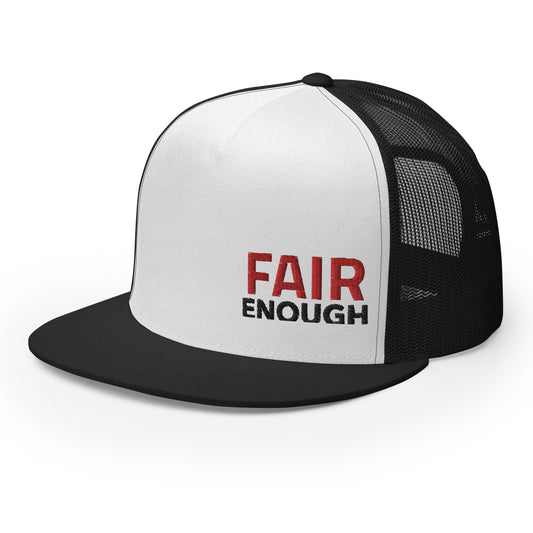 Fair Enough Trucker Hat(reverse red)
